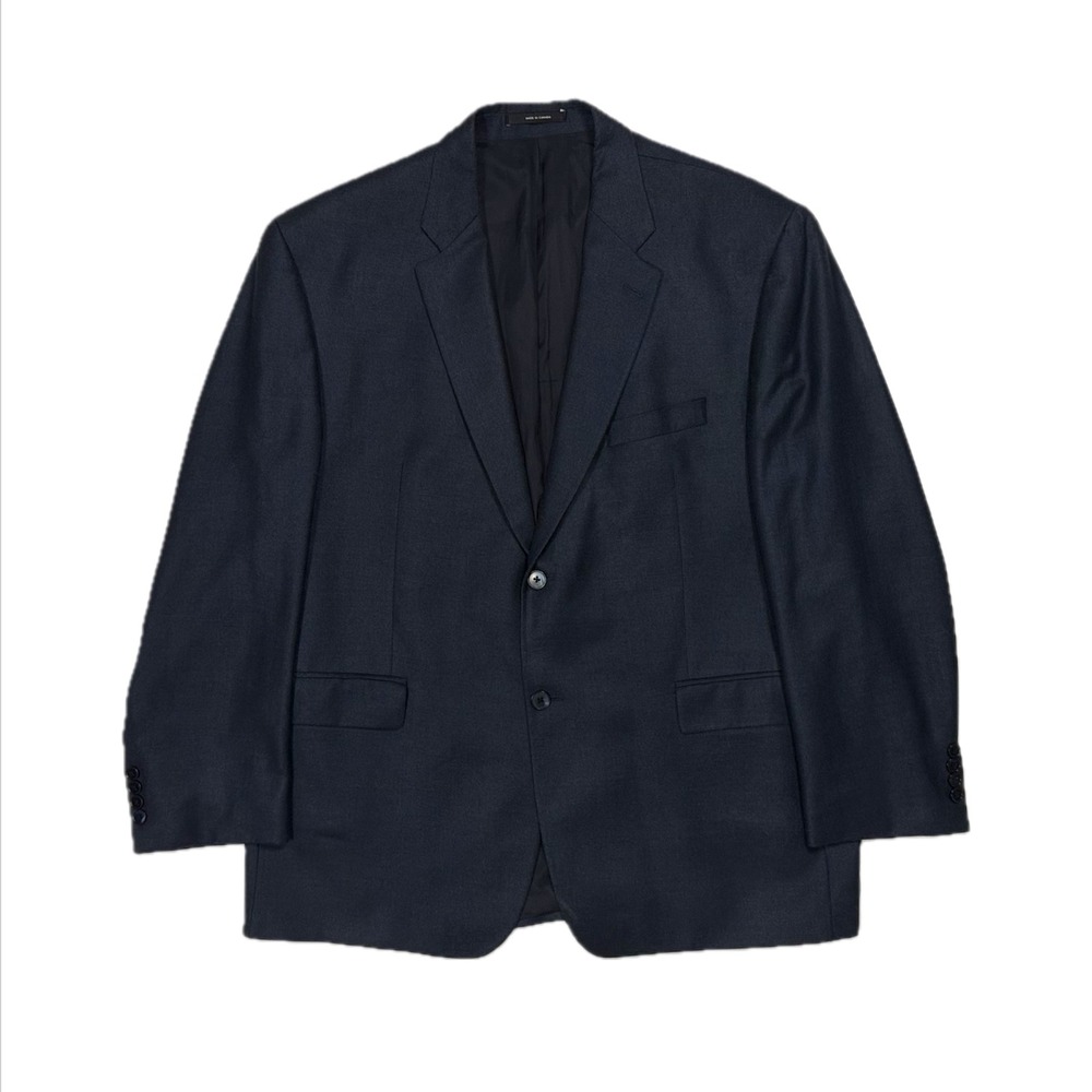 Vtg 1996 Lauren Ralph Lauren Union Made silk wool navy blazer sport coat men 48R